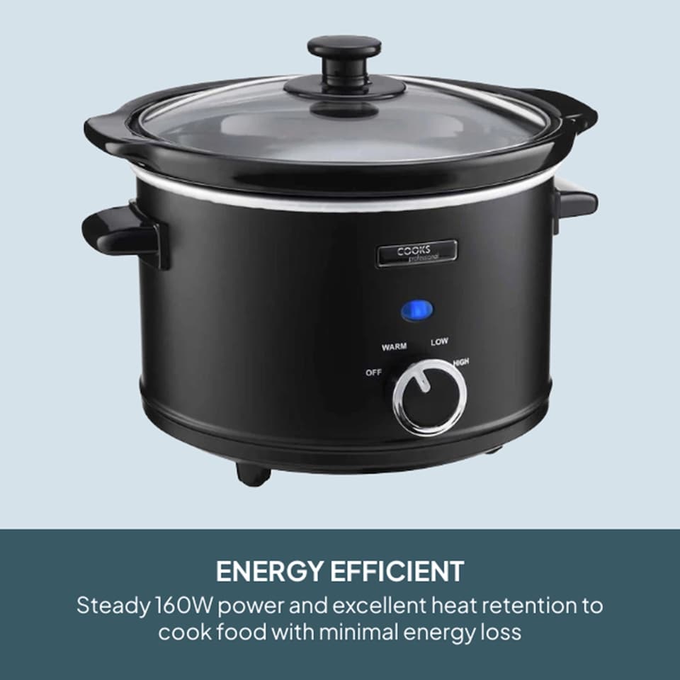 image 1 of Cooks Professional 2.5L Slow Cooker with Lid & Removable Bowl & 3 Heat Settings