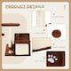 image 5 of PawHut Cat Tree Tower, Rotatable Top Bar, Sisal Post, Tunnel, Balls, Brown