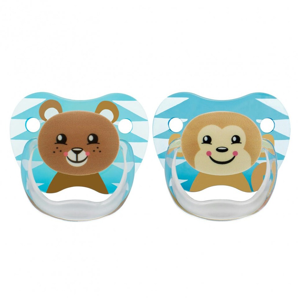 image 1 of Dr Brown's PreVent Soother Stage 2 Twin Pack Pink