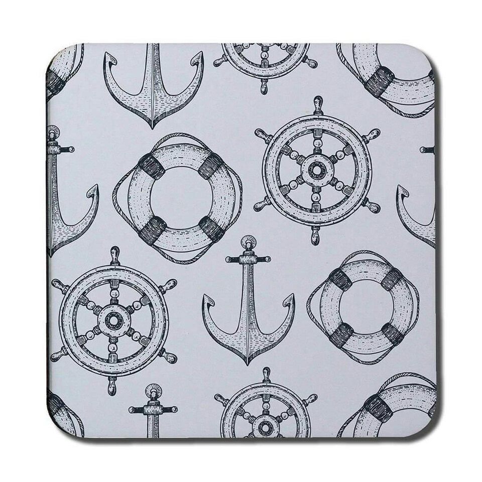 image 1 of Anchor & Wheel (Coaster)
