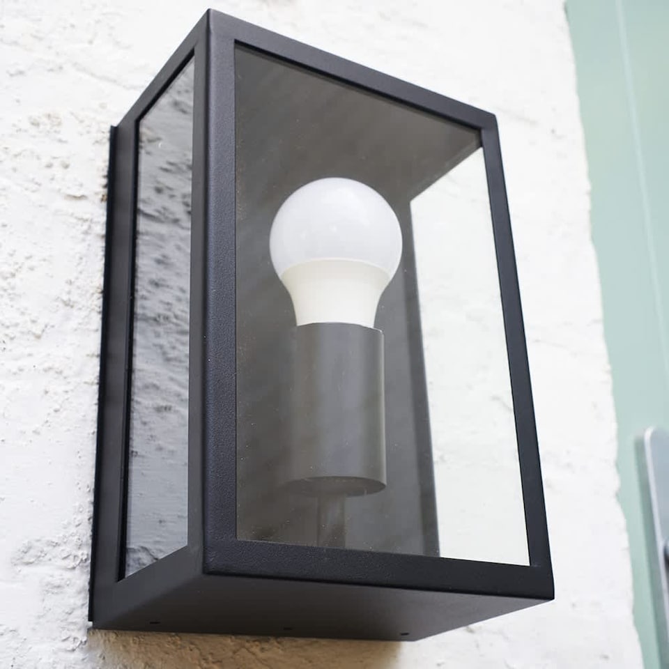 image 1 of ValueLights Tideswell Black Outdoor Wall Light