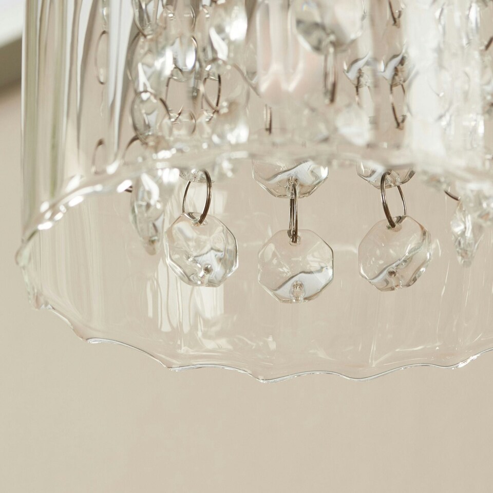 image 1 of Yarrow Polished Chrome & Glass Table Lamp