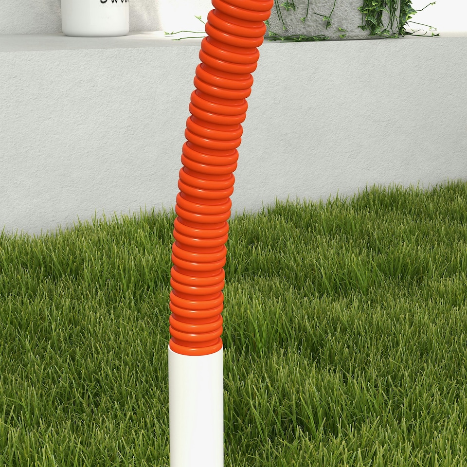 image 1 of PawHut Dog Agility Equipment Set with 4 PCS Weave Pole, Orange