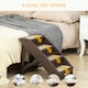 image 6 of PawHut Four-Step Foldable Pet Stairs w/ Non-Slip Mats, for S, XS Dogs - Brown