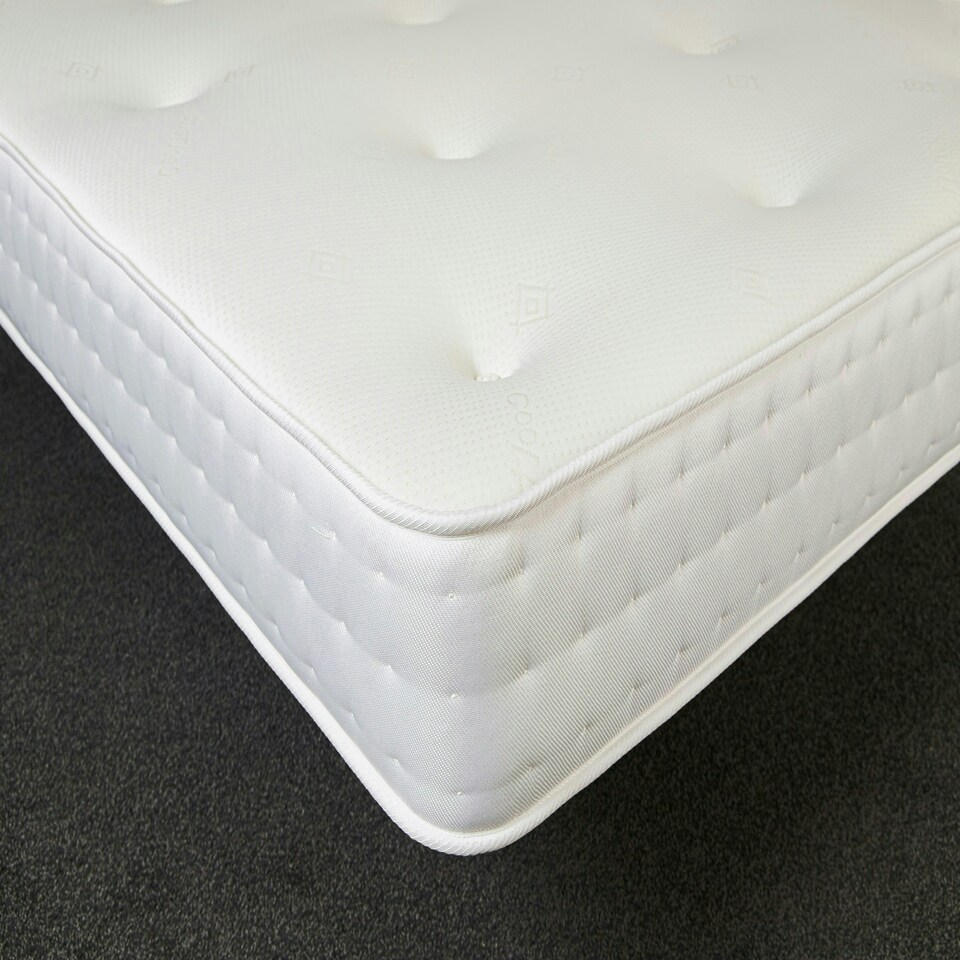 image 1 of 3-Tac Hand-Tufted Hybrid Mattress - 20cm Deep, Quilted Soft Sleep Surface White | Small Double