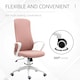image 6 of Vinsetto High-Back Home Office Chair Height Adjustable Elastic Desk Chair Pink