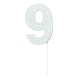 image 1 of Bristol Novelty Diamond Number Cake Topper - Silver - 8 Silver