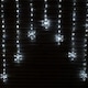 image 1 of 1.2m Battery Operated Snowflake Curtain Christmas Lights with 147 White LEDs