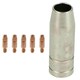 image 1 of 1 shroud & 5 x 0.8mm Contact Tips MIG Welding Binzel Style Euro Torch MB15