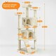 image 3 of Yaheetech 156 cm Multilevel Indoor Cat Climbing Frame Beige