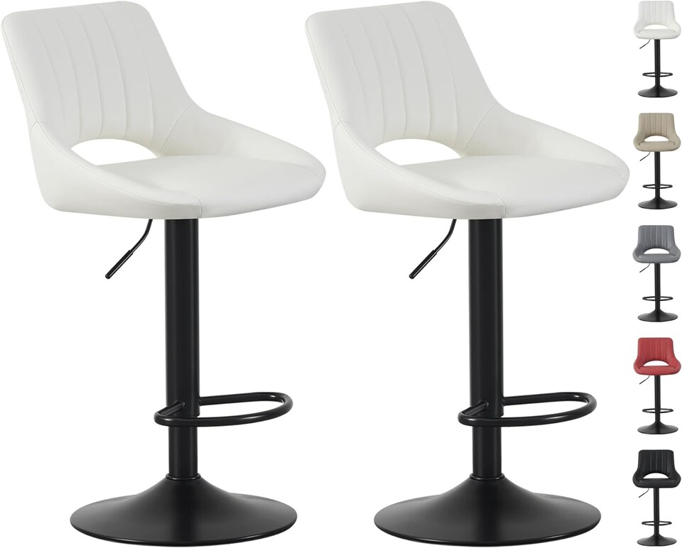 image 1 of MCC Direct Set of 2 Height Adjustable Bar Stool Kitchen Breakfast Chairs Stacey