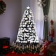image 2 of HOMCOM 5ft White Light Artificial Christmas Tree w/ 180 LED Star Topper Tri-Base