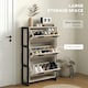 image 4 of HOMCOM Entryway Shoe Cabinet with 3 Flip Drawers Adjustable Shelves