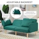 image 5 of HOMCOM Convertible Sofa Bed Settee with Cushions, Adjustable Backrest, Green