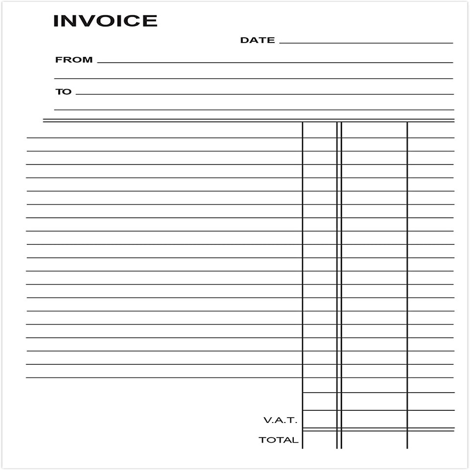 image 1 of Triplicate Invoice Book 8.25"x5" (210 x 127mm)