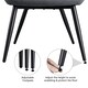 image 5 of Yaheetech Modern Pleated Curved Back Fabric Accent Chair Grey