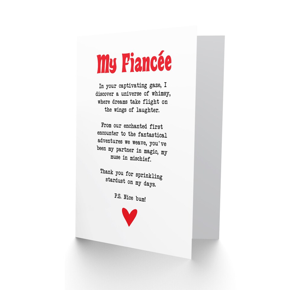 image 1 of Greeting Card Love Poem Whimsy Magic Fiancée Romantic Poetry