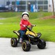 image 2 of HOMCOM 12V Electric Quad Bikes for Kids Ride On Car ATV Toy for 3-5 Years Yellow