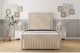 image 1 of Sloomy Boston Chrome Sand Naples Bed Frame With 50" Upholstered Headboard 6' Super King