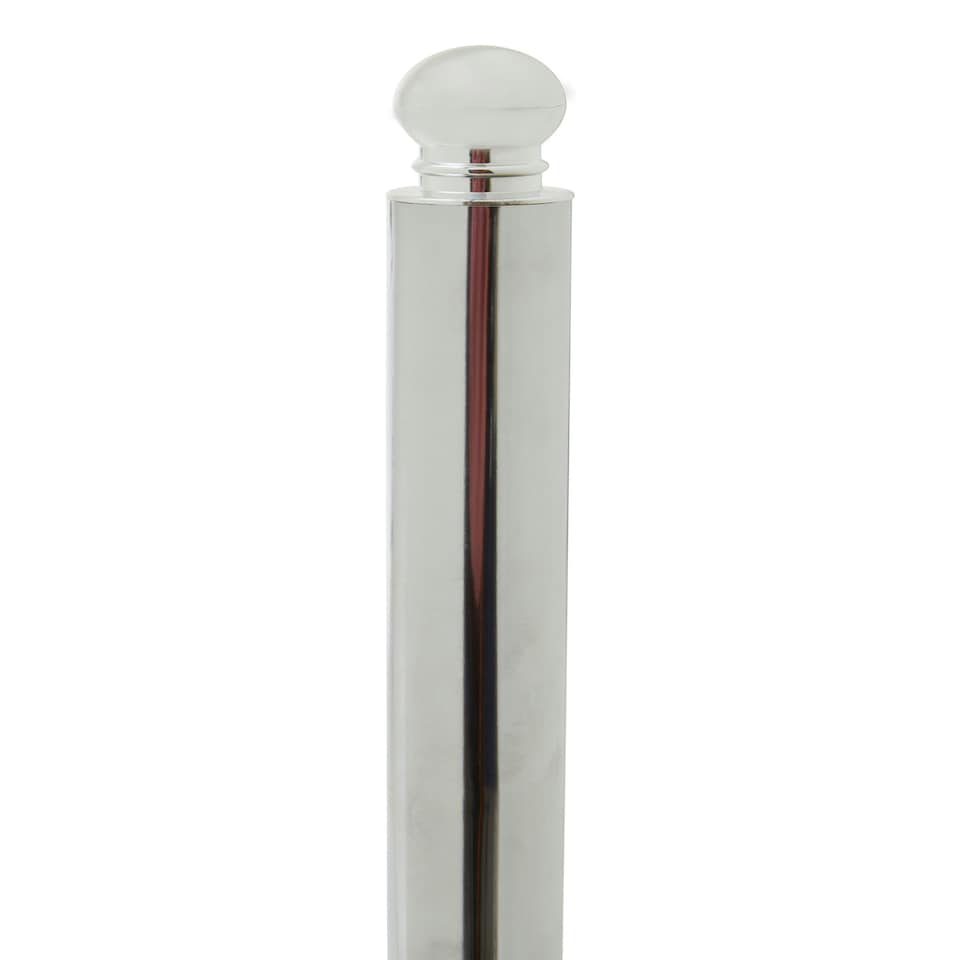 image 1 of Interiors by Premier Elegant Design Chrome Large Toilet Roll Holder, Stable Toilet Holder, Sturdy Roll Holder With Marble Base