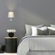 image 3 of ValueLights Bryantt Polished Silver Wall Light and E14 Candle LED 4W Warm White 3000K Bulb