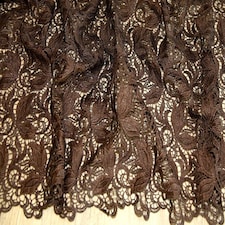 Brown Heavy Guipure Lace Fabric for Bridal, Dressmaking, 137cm / 53" Wide - per metre