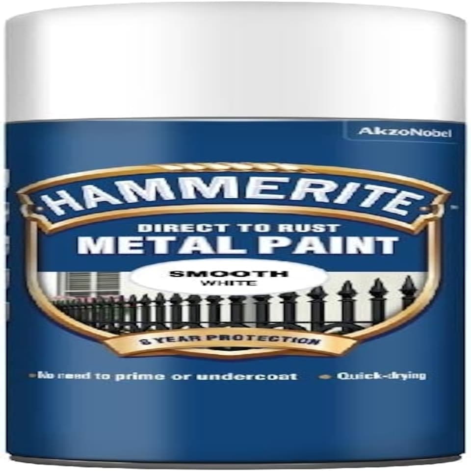 image 1 of Hammerite Metal Paint 400ml Aerosol Smooth White