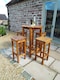 image 3 of Alfresco Bar Set Four Seater - L170 x W170 x H110 - Redwood
