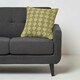image 2 of Homescapes Lima Handwoven Textured Green Cushion - 45 x 45 cm Green