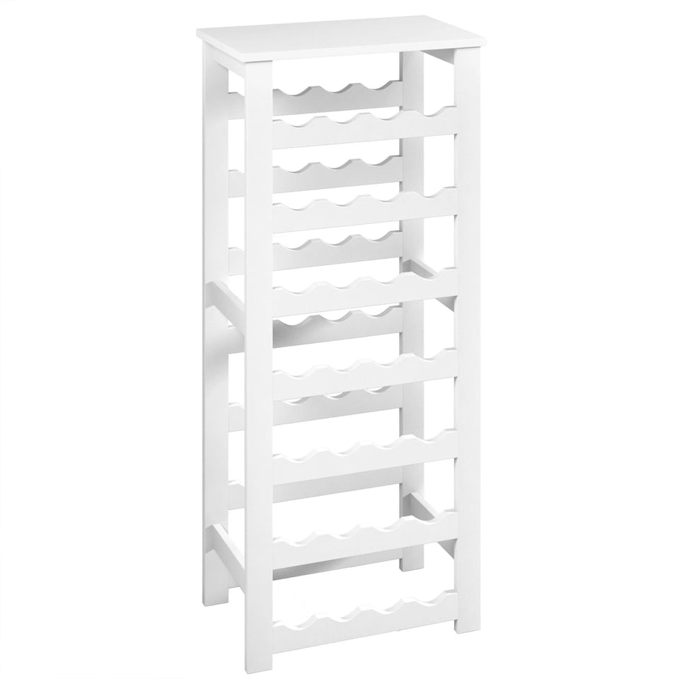 image 1 of Camilo 7-Tier Wine Rack Freestanding Holds 28 Bottles Home Bar Stand 108cm Stand | White | White