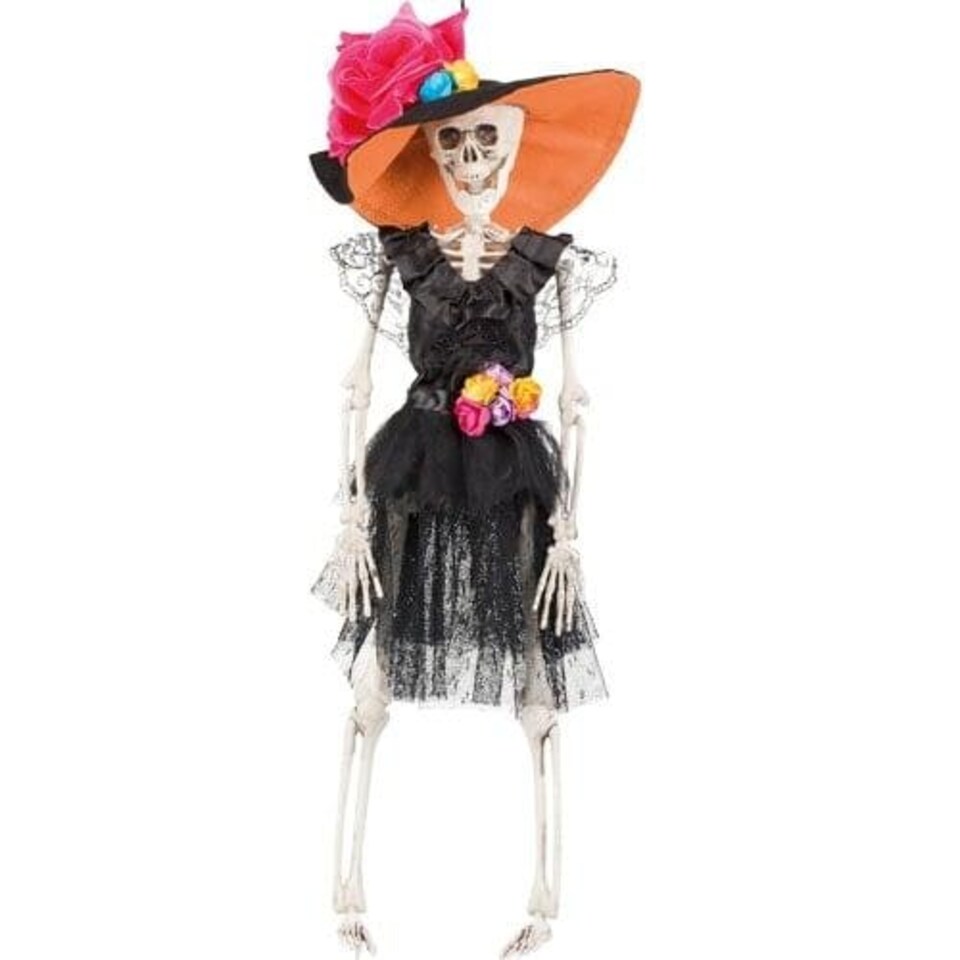 Day Of The Dead La Flaca Skeleton Halloween Prop Hanging Decoration 40cm