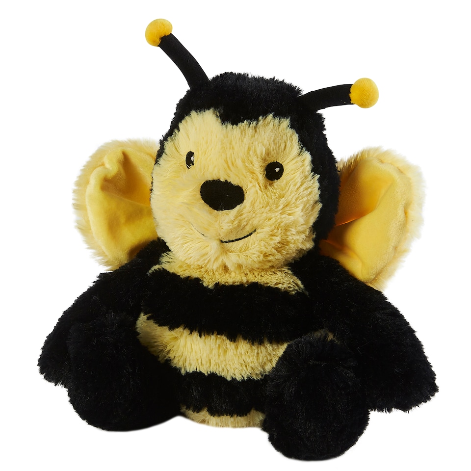 image 1 of Warmies Plush Bumble Bee Microwavable Weighted Teddy with French Lavender Scent, Hot or Cold for Cool Relaxation and Warm Relief