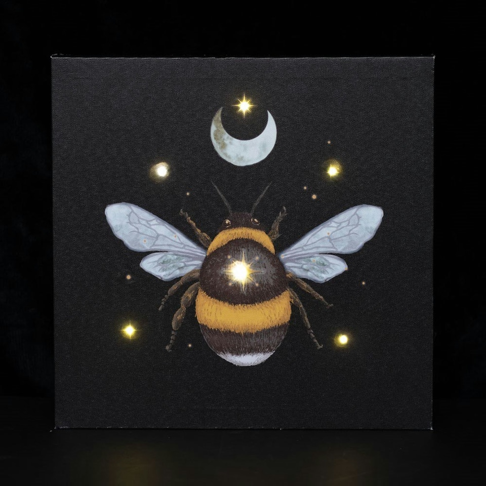 image 1 of Something Different Forest Bee Light Up Canvas - Black/Yellow - One Size