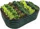 image 5 of Galvanised Metal Raised Vegetable Flower Planter Trough Grow Bed Box Set up Six Shapes Outdoor Herb Garden in Hunter Green (x2) | Green