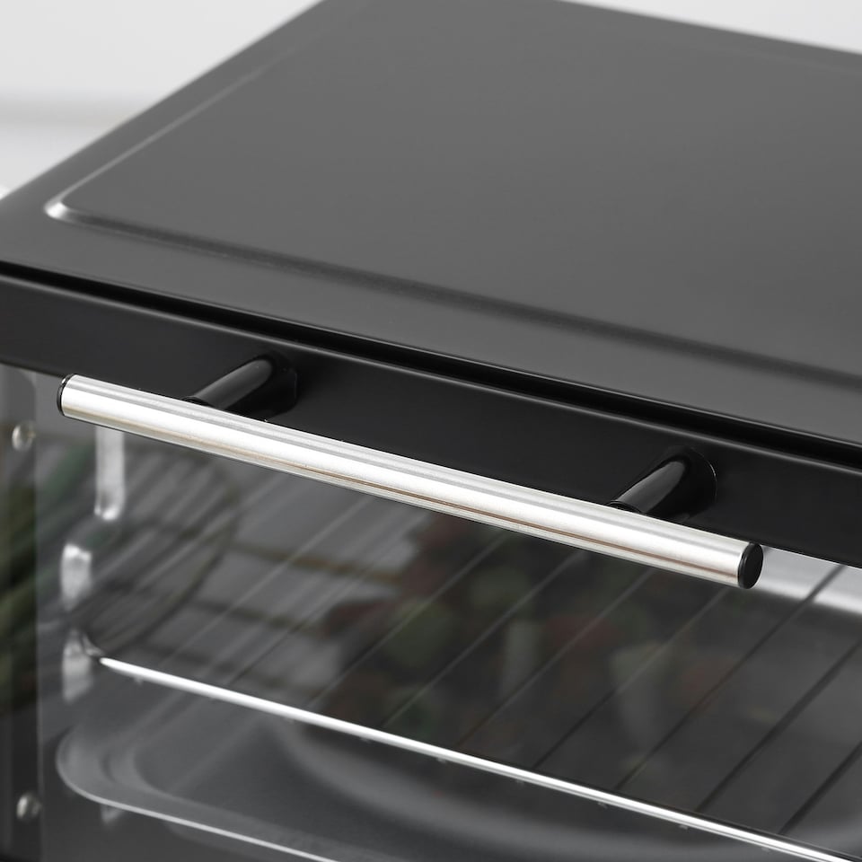 image 1 of HOMCOM Mini Oven 9L Countertop Toaster Oven with Timer Control 750W Black