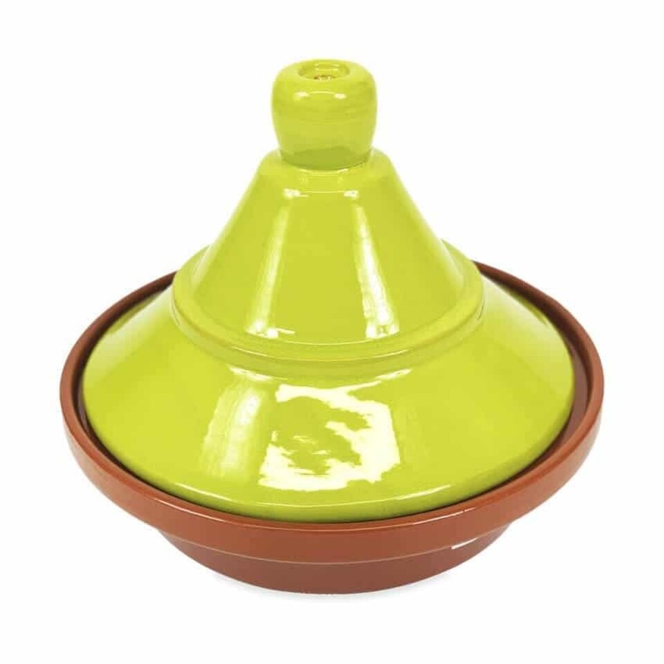 image 1 of Verano Spanish Ceramics Selena Glazed Tagine Dish - 27cm Lime