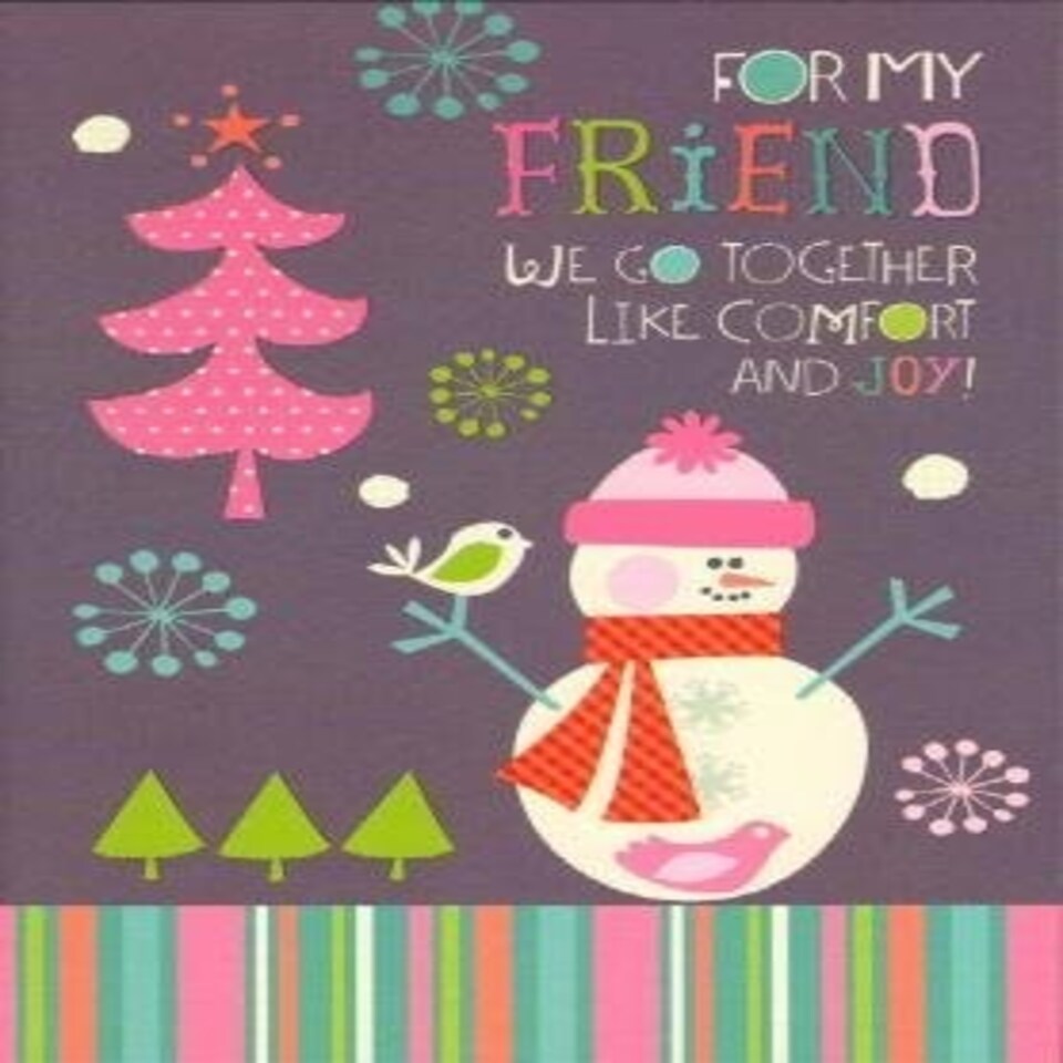 image 1 of For My Friend at Christmas, Christmas Greetings Card