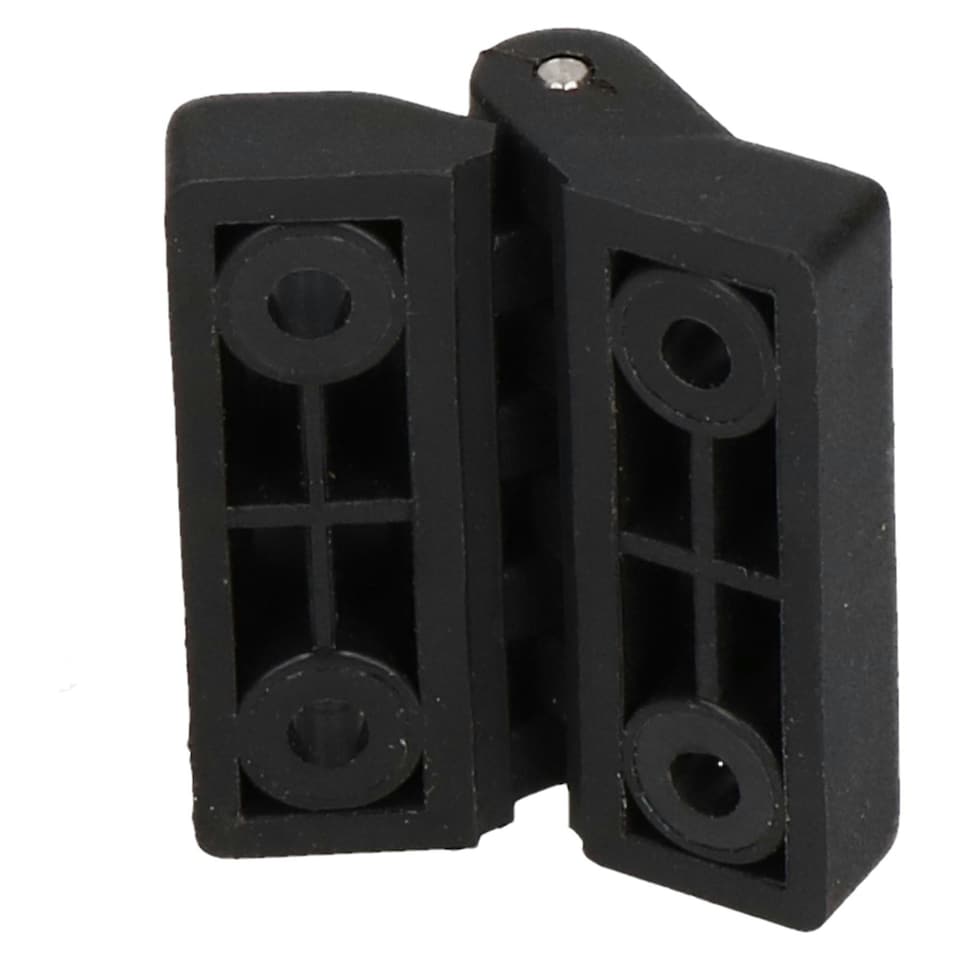 image 1 of 2 Pack Black Polyamide Hinge Reinforced Plastic 39x39mm Italian Made Industrial Black