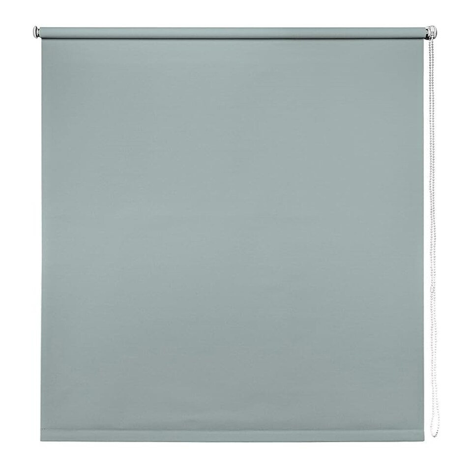 image 1 of 180cm Duck Egg Blue Trimmable Thermal Blackout Roller Blinds | Grey | Grey