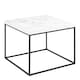image 1 of Barossa Coffee Table with White Marble Effect Top & Black Steel Base 60cm