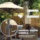 image 6 of Outsunny 45 m Patio Cantilever Roma Parasol Large DoubleSided Rectangular Garden Umbrella with Crank Handle 360 Cross Base for Bench Outdoor Khaki