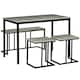 image 1 of HOMCOM Dining Table Set, Concrete Effect  Table and Chairs for 4 People, Grey
