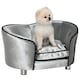image 1 of PawHut Dog Sofa Pet Chair, Kitten Bed Couch w/ Wooden Frame, Removable Cushion