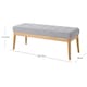 image 2 of Grey Bench Wooden Frame Grey