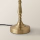 image 6 of ValueLights Sienna Antique Brass Touch Table Lamp With Pleated Cream Shade | Gold