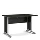image 1 of Prima Desk 120cm in Black Woodgrain with Silver Grey Steel Legs