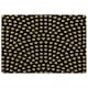 image 1 of Geometric Glitter Love Hearts (Rug) Black | Small: 60x110cm