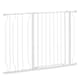 image 6 of PawHut Dog Gate Wide Stair Gate w/ Door Pressure Fit, 75-115W cm, White