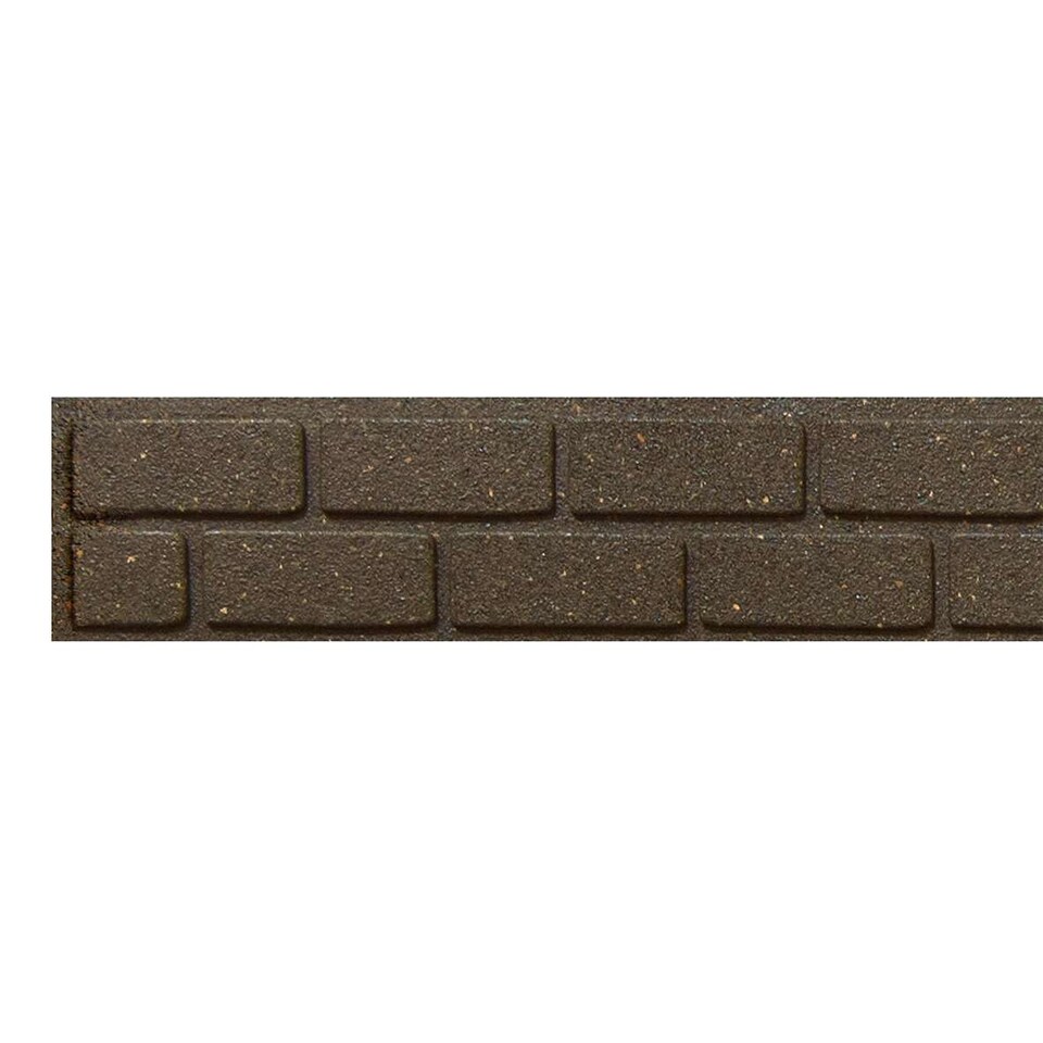 image 1 of Recycled Rubber Garden Lawn Edging Ultra Curve Bricks - Brown - Pack of 1
