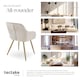 image 7 of Dining Chair Marilyn - quilted velvet, continuous backrest, gold steel legs | Grey | taupe/gold | One Size | 4